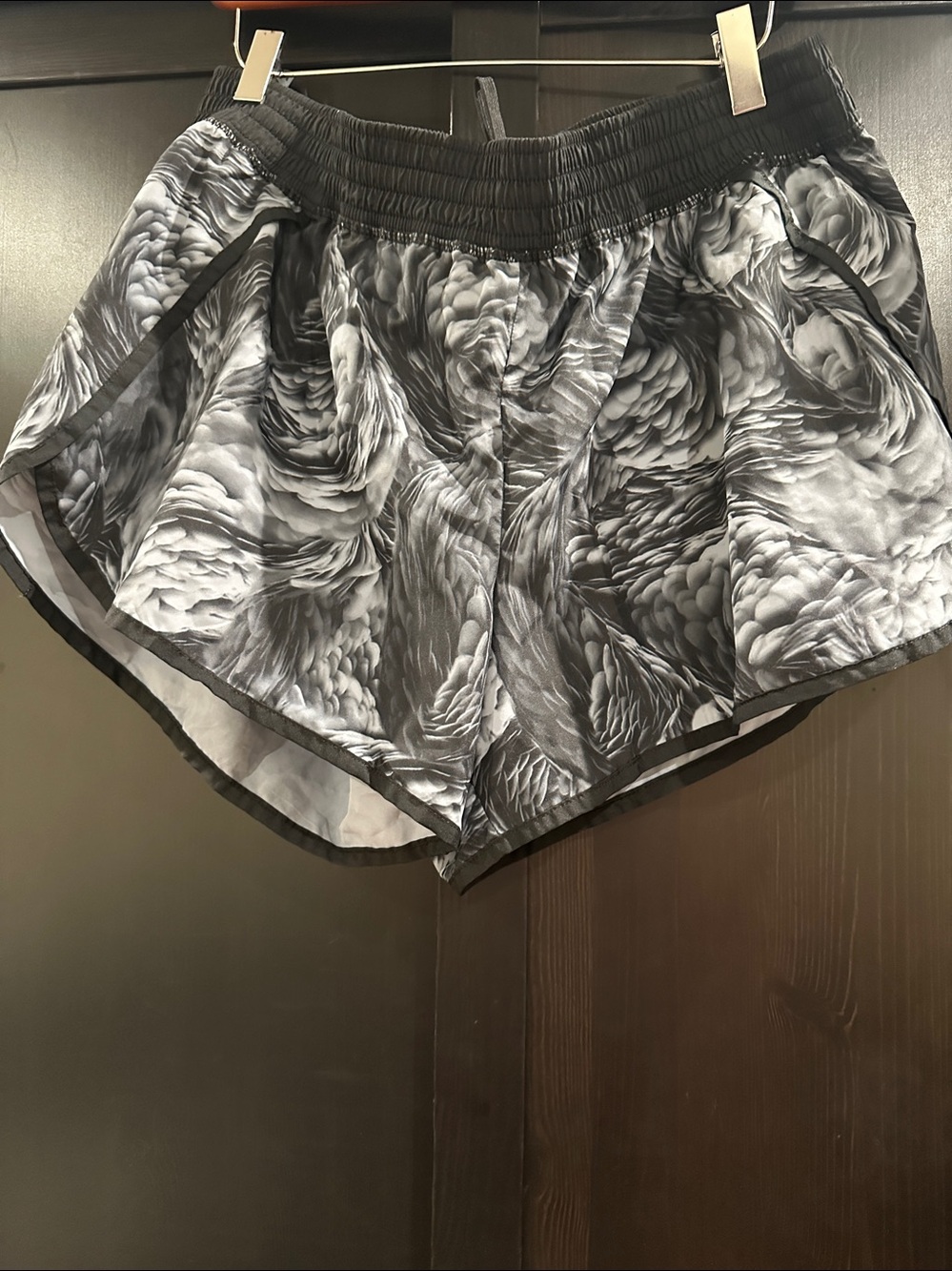 Champion Women's Black and White Floral Swirl Athletic Shorts